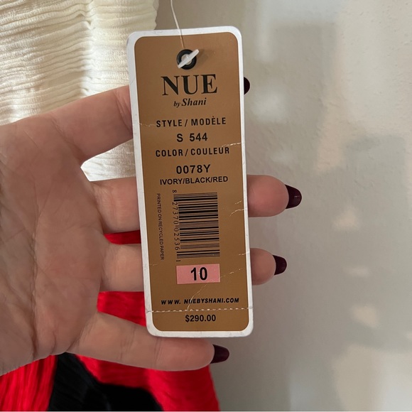 Nue By Shani Color Block Short Sleeve Crepe Heavy Dress - Picture 3 of 8